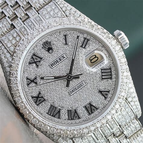 rolex diamond fully automatic watch|rolex full diamond watch price.